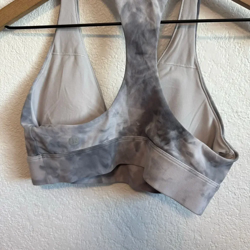 Lululemon Sweet Awakenings Wrap Front Bra Diamond Dye Stargaze Pitch Grey 8